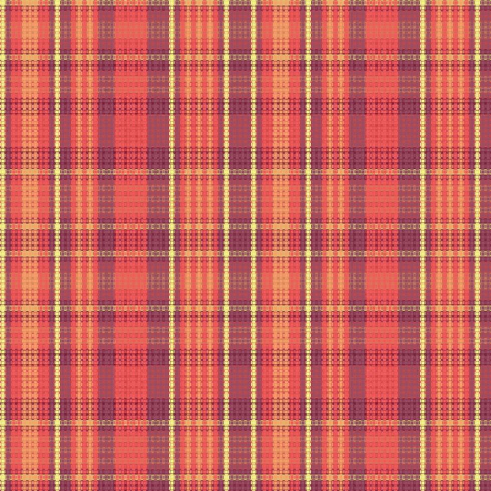 Tartan plaid pattern with texture and warm color. vector