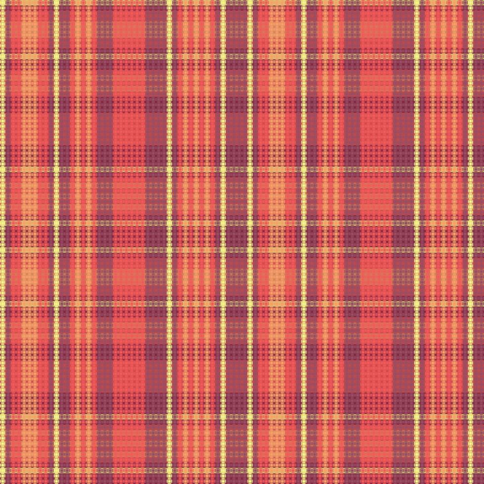 Tartan plaid pattern with texture and warm color. vector