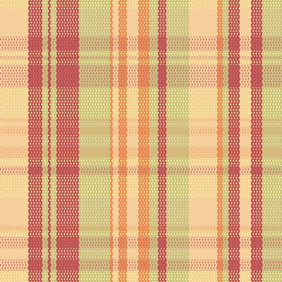 Tartan plaid pattern with texture and warm color. vector