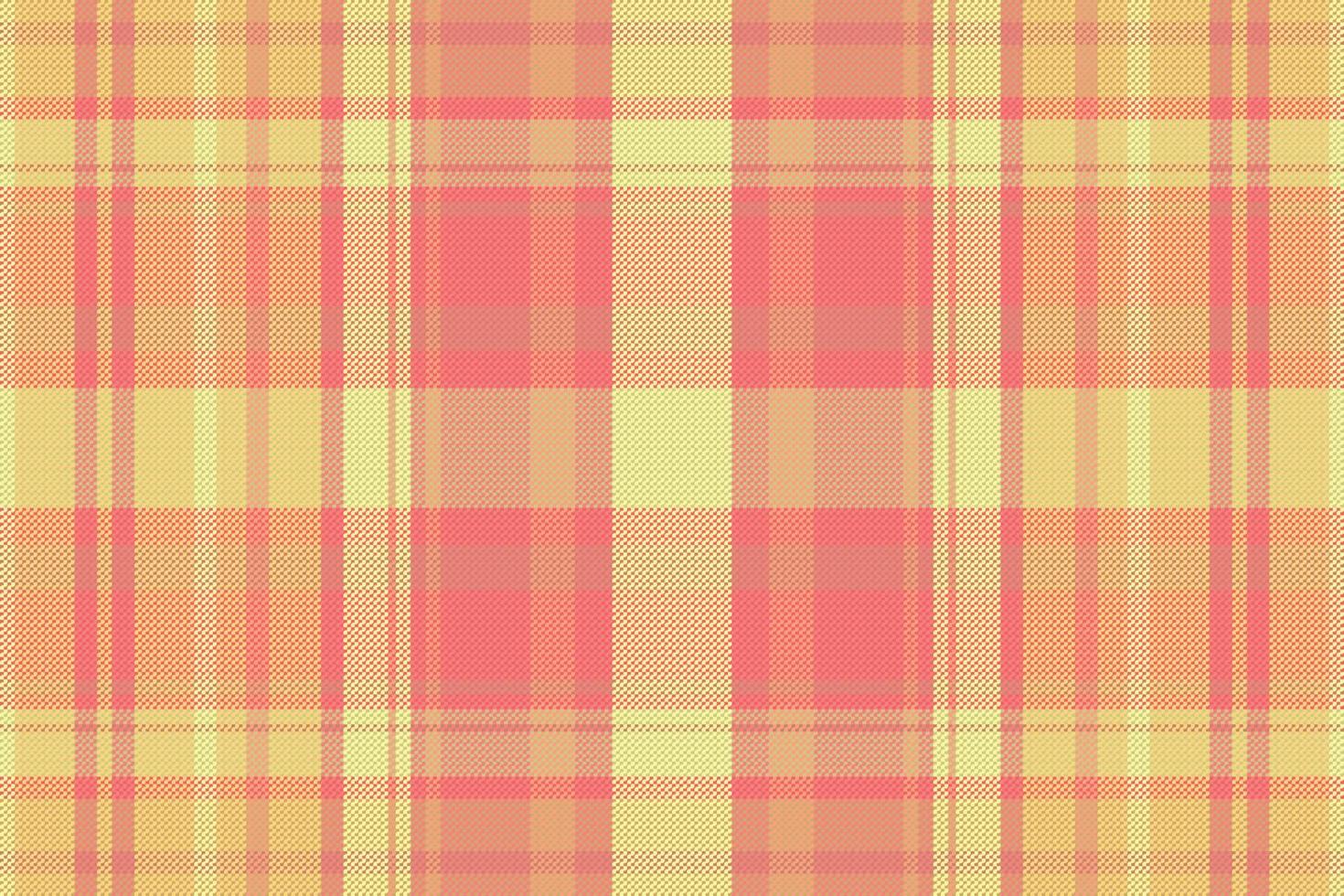 Tartan plaid pattern with texture and warm color. vector