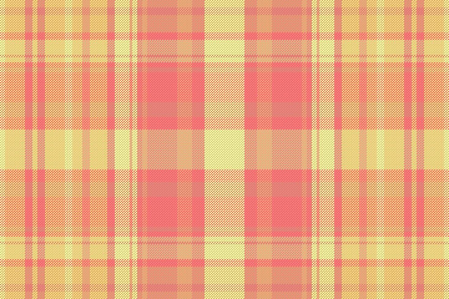 Tartan plaid pattern with texture and warm color. vector