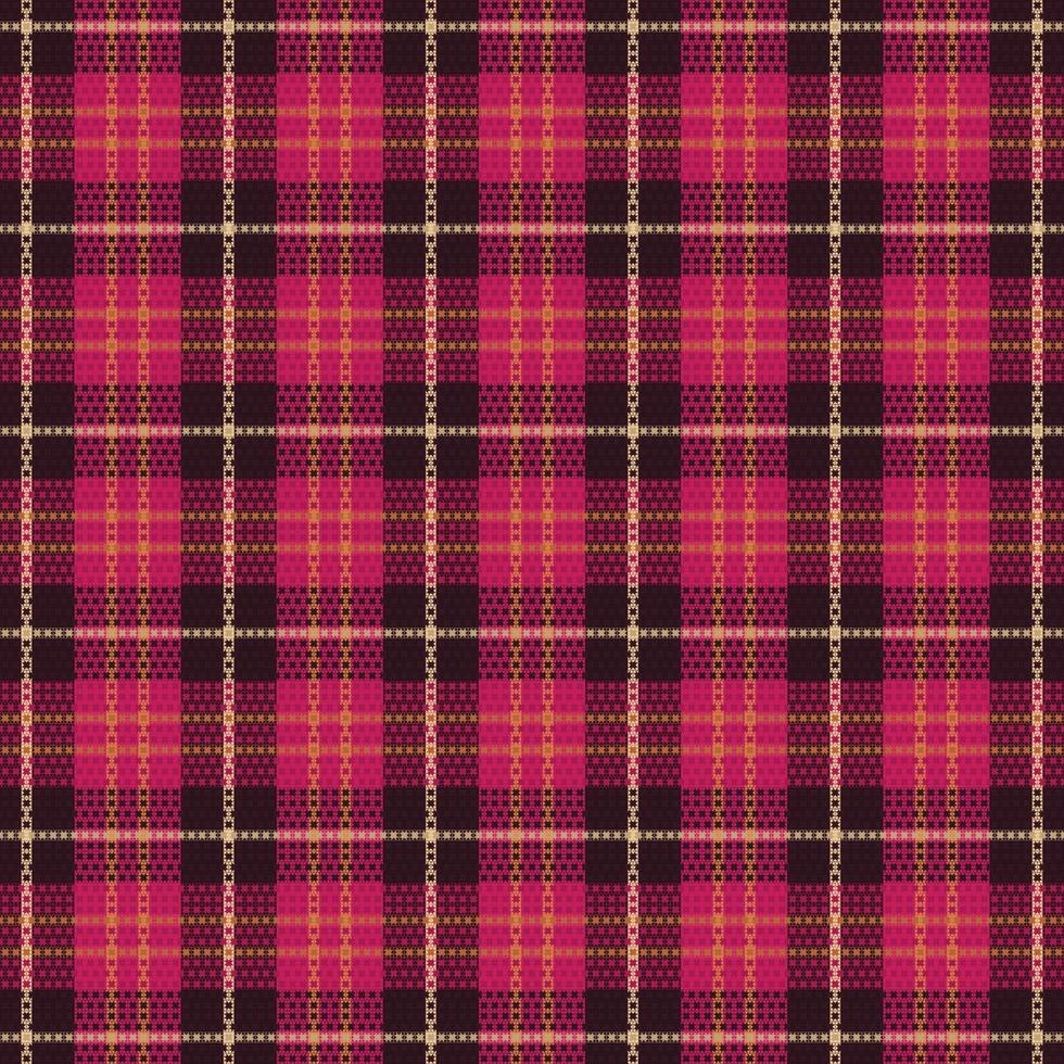 Tartan plaid pattern with texture and warm color. vector