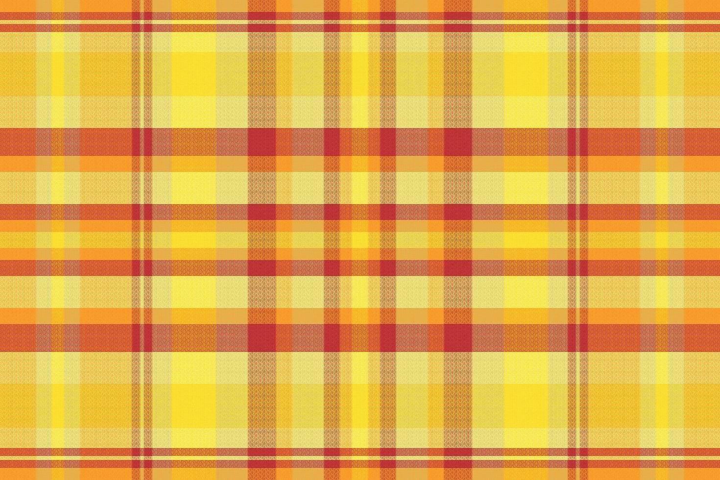 Tartan plaid pattern with texture and warm color. vector