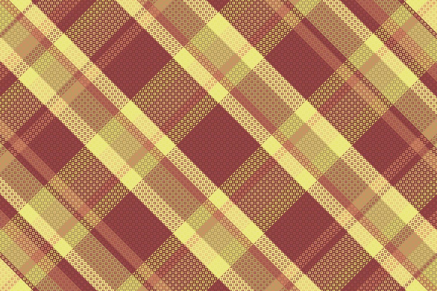 Tartan plaid pattern with texture and warm color. vector