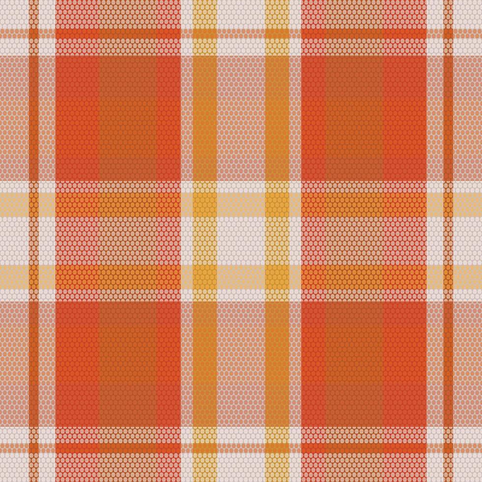 Tartan plaid pattern with texture and warm color. vector