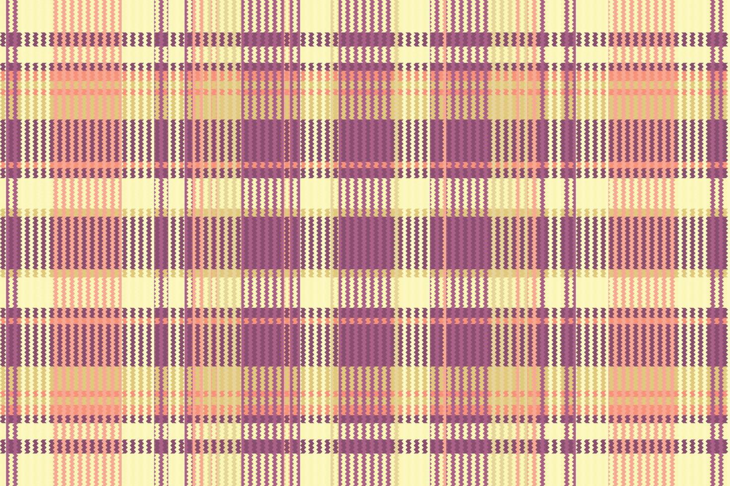 Tartan plaid pattern with texture and warm color. vector