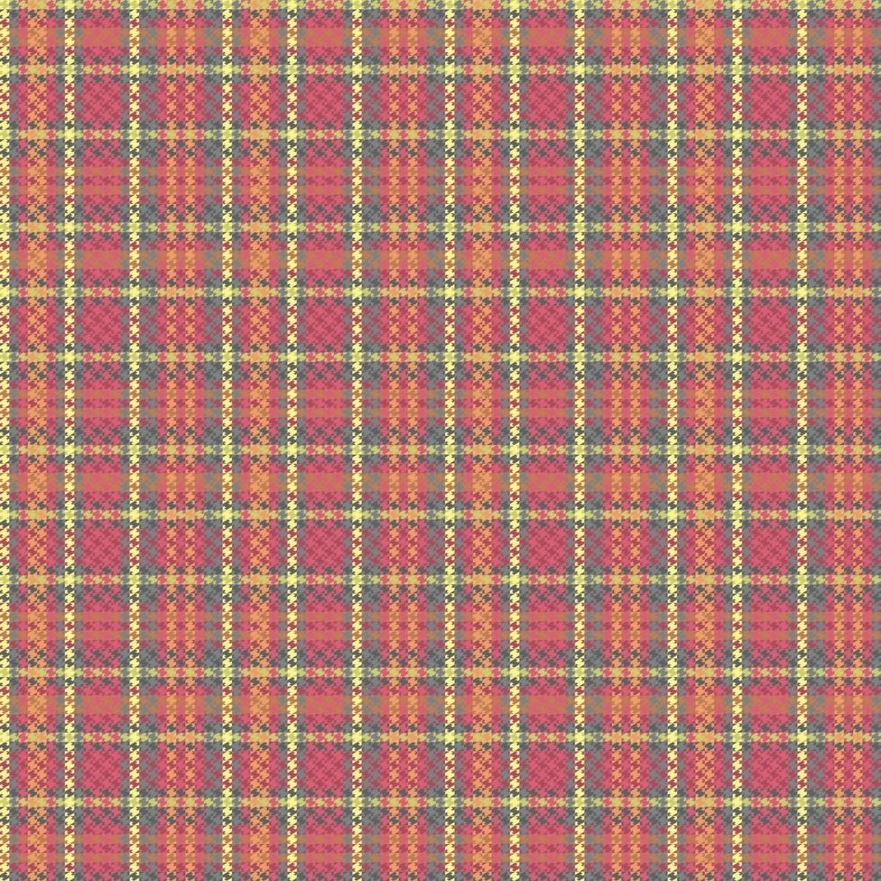 Tartan plaid pattern with texture and warm color. vector