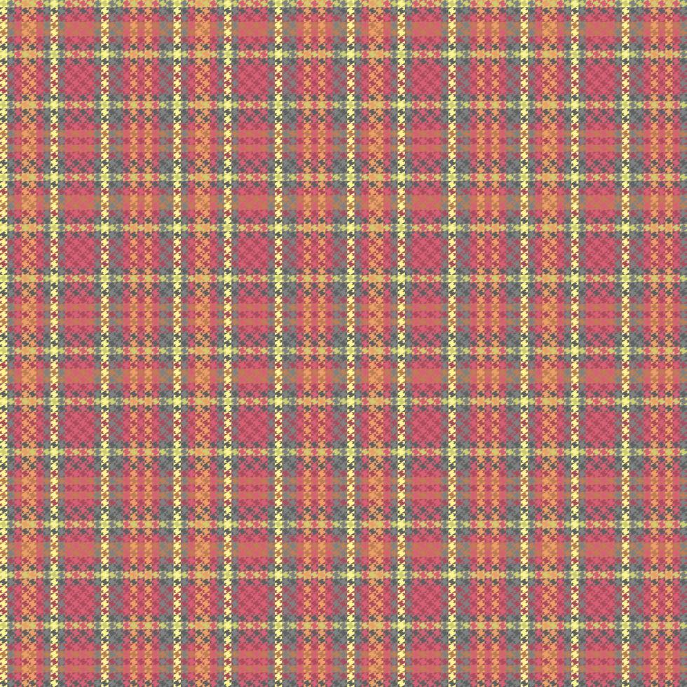 Tartan plaid pattern with texture and warm color. vector