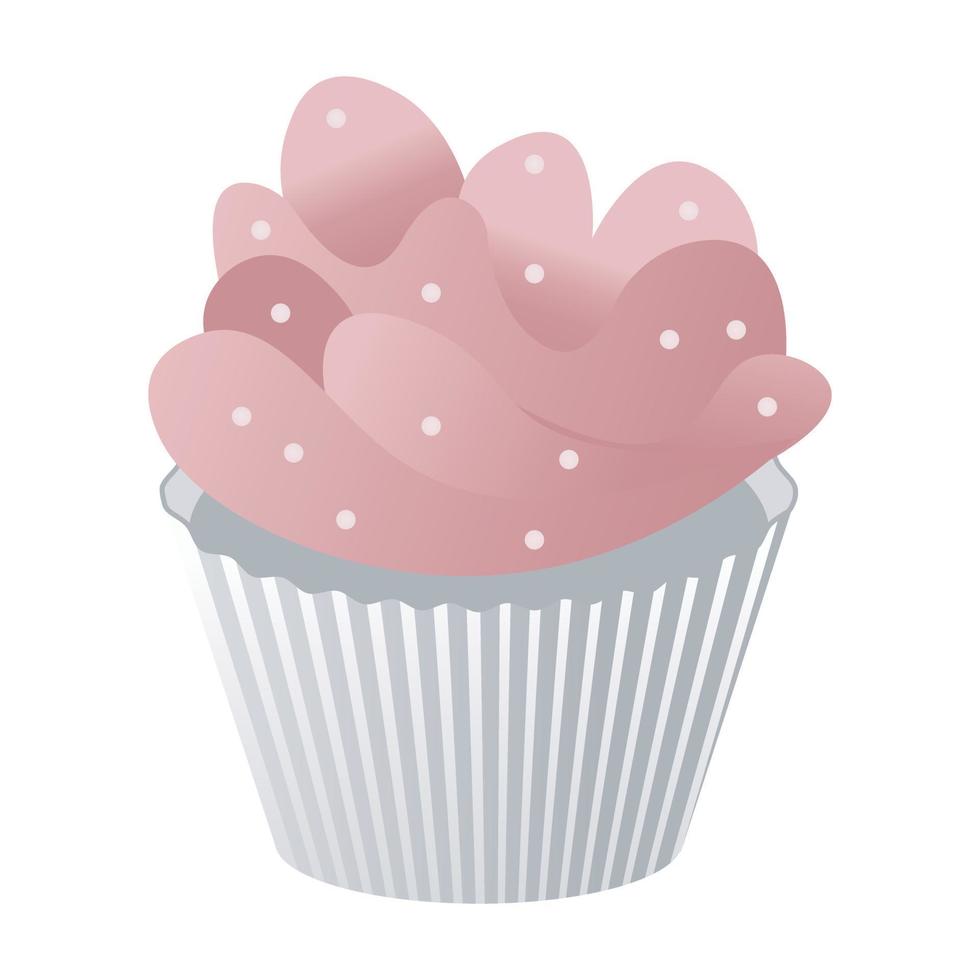 Cupcake vector illustration isolated on white background, cupcake clip art