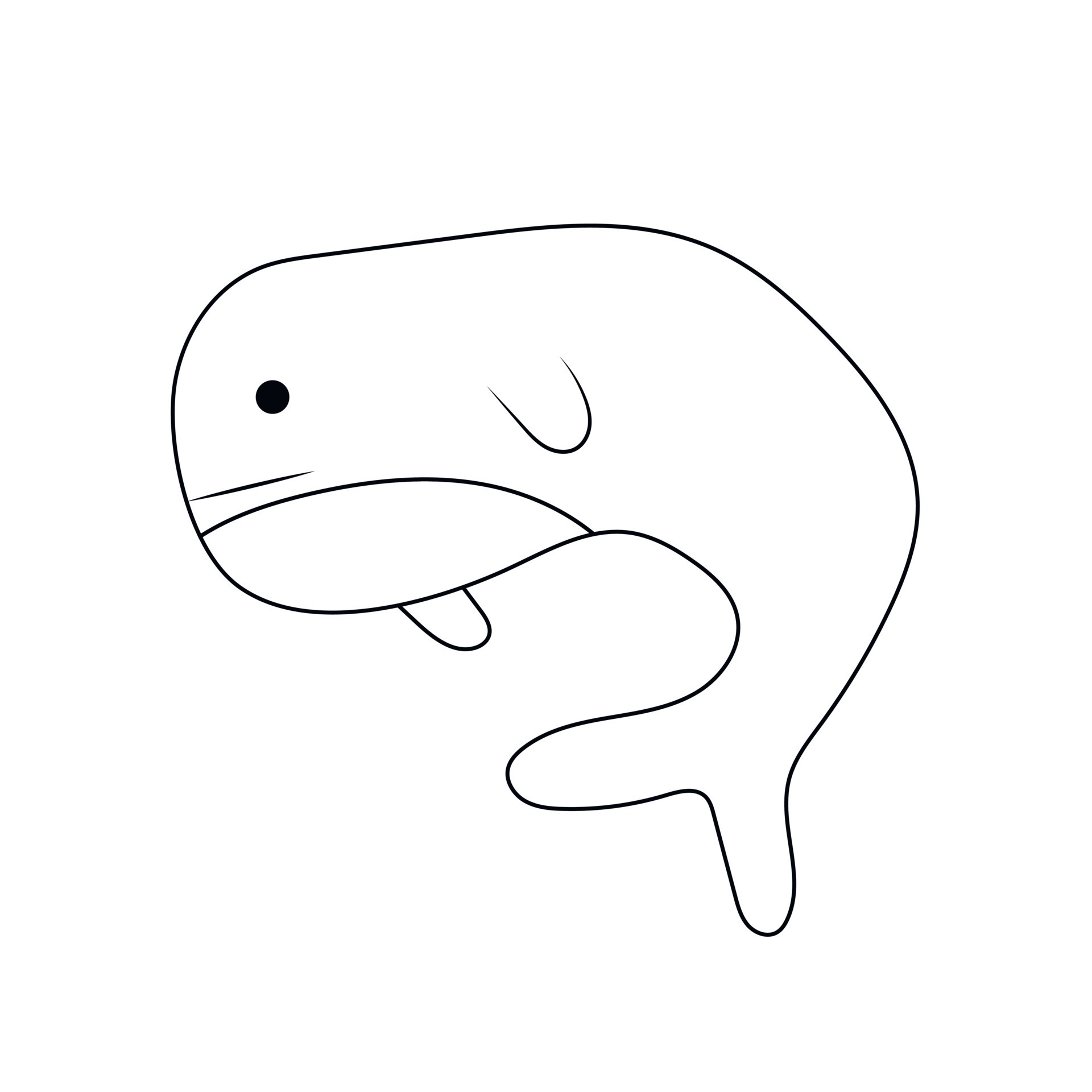 Premium Photo | Pencil sketch artwork cute whale drawing ai generated