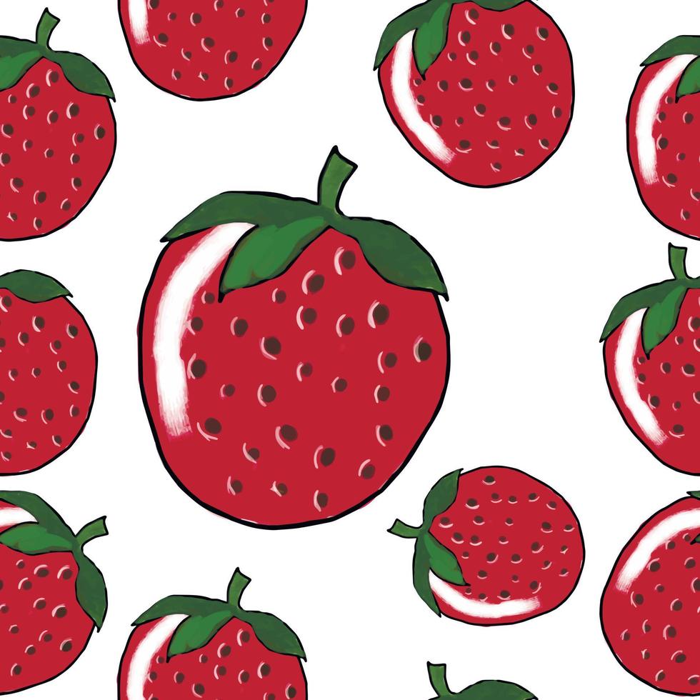 Strawberry Patterns, Flower Pattern, Red strawberry, Strawberry Backgrounds, Strawberry Love Cards Vector Stock Vector Illustration.