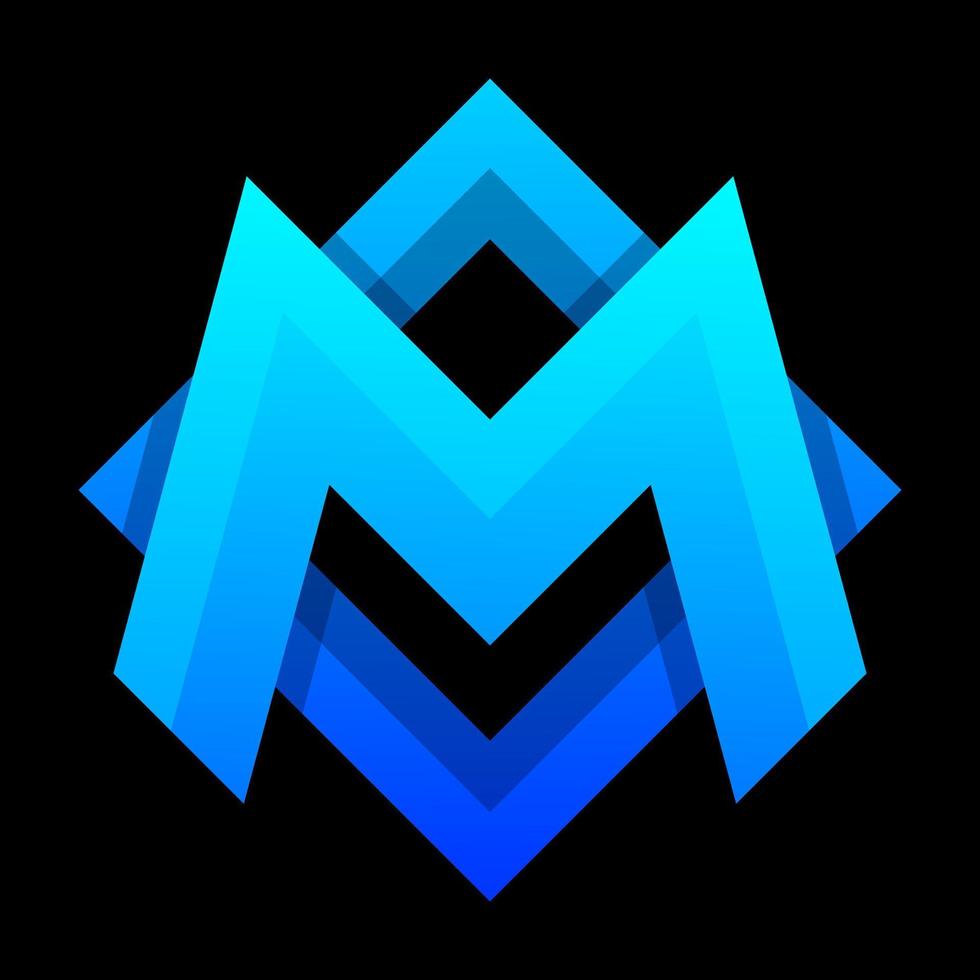 colorful letter m o logo design vector