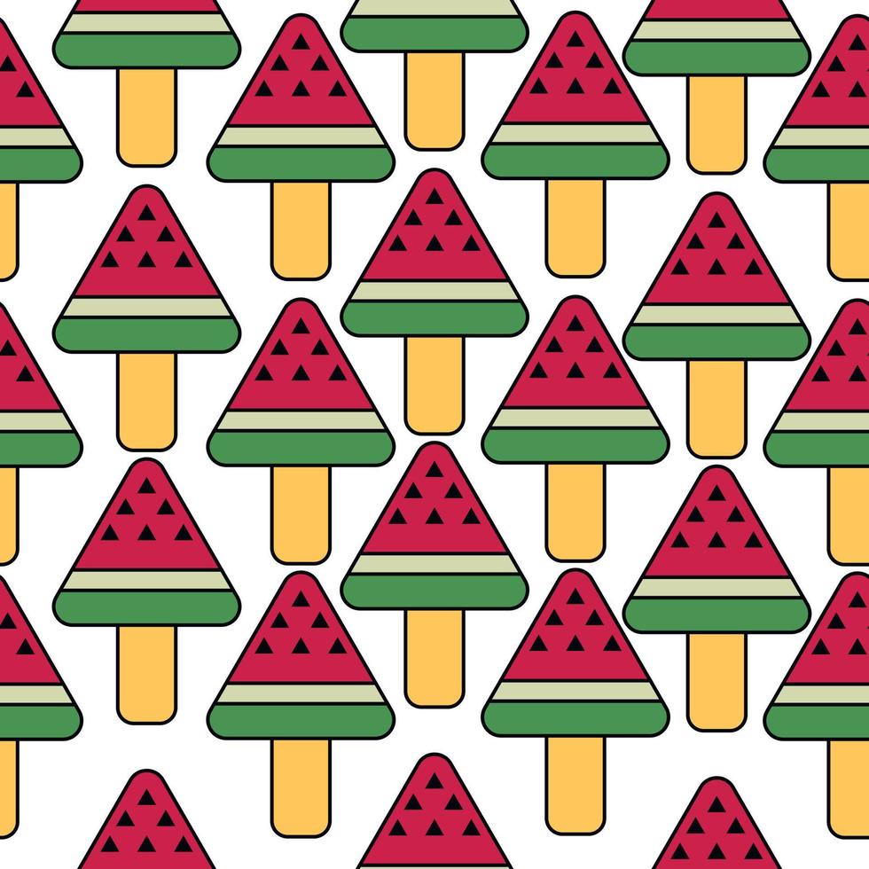 Ice cream seamless pattern. Vector background