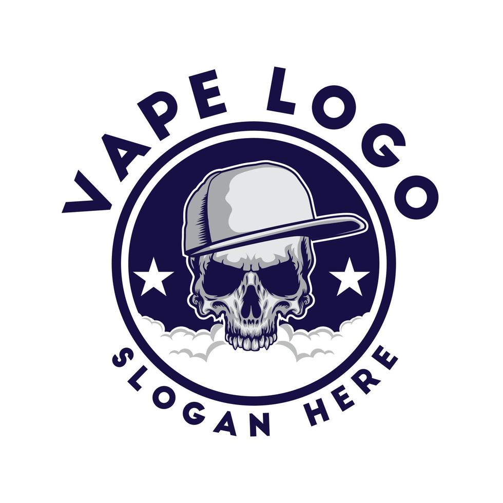 logotipo de vape para tienda de vapor vector