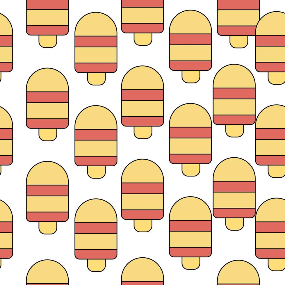 Ice cream seamless pattern. Vector background