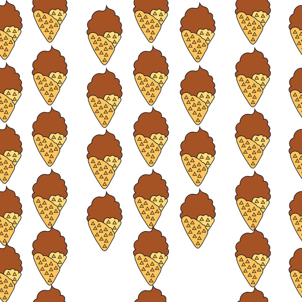 Ice cream seamless pattern. Vector background