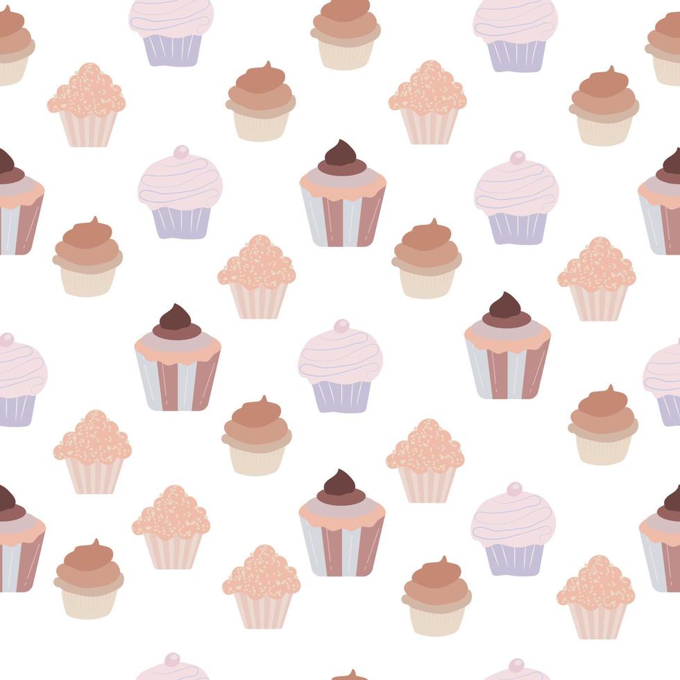 Cupcake vector illustration isolated on white background, cupcake clip art