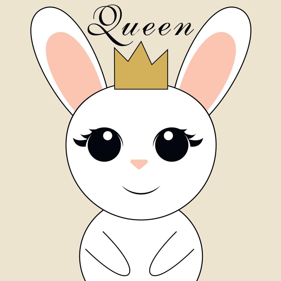 Cute Bunny and flowers vector illustration. print design rabbit, children print on t-shirt.