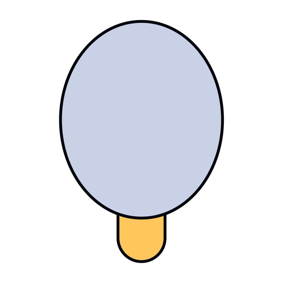 ice cream balls in the waffle cone isolated on white background. Vector flat outline icon. Comic character in cartoon style illustration for t shirt design