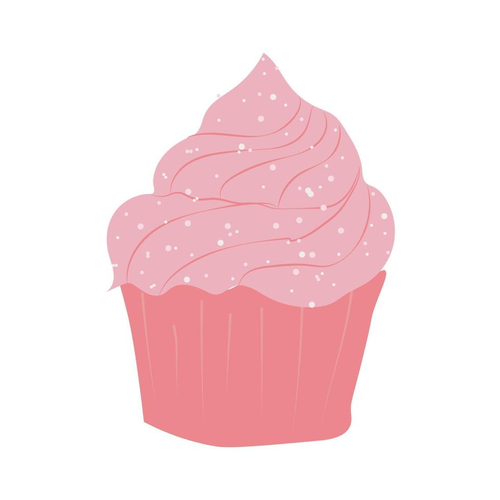 Cupcake vector illustration isolated on white background, cupcake clip art
