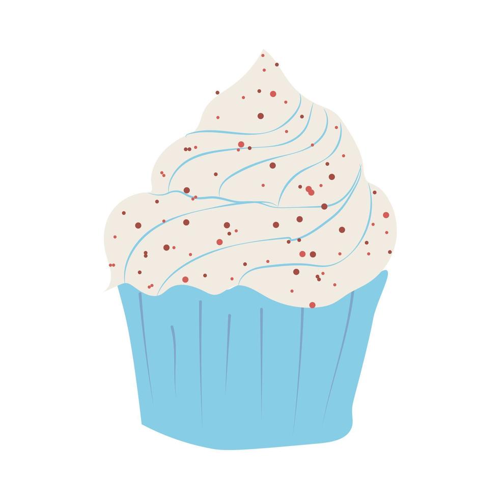 Cupcake vector illustration isolated on white background, cupcake clip art