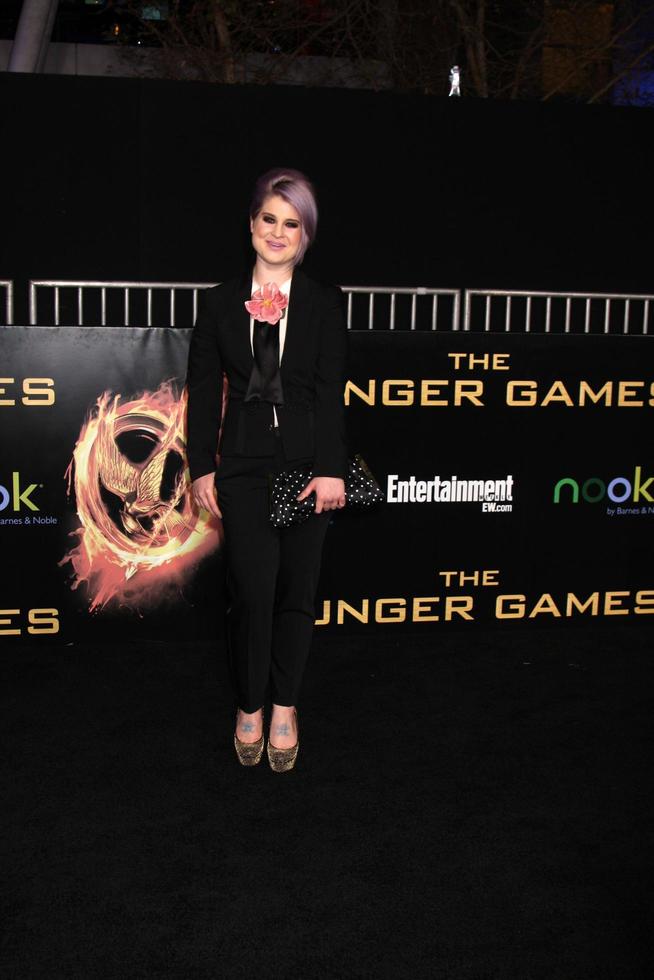 LOS ANGELES, MAR 12 -  Kelly Osbourne arrives at the Hunger Games Premiere at the Nokia Theater at LA Live on March 12, 2012 in Los Angeles, CA photo