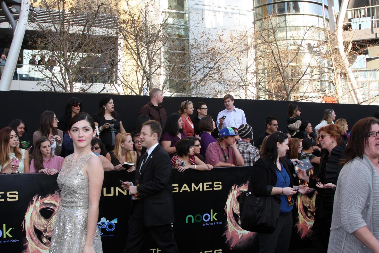 LOS ANGELES, MAR 12 -  Isabelle Fuhrman arrives at the Hunger Games Premiere at the Nokia Theater at LA Live on March 12, 2012 in Los Angeles, CA photo