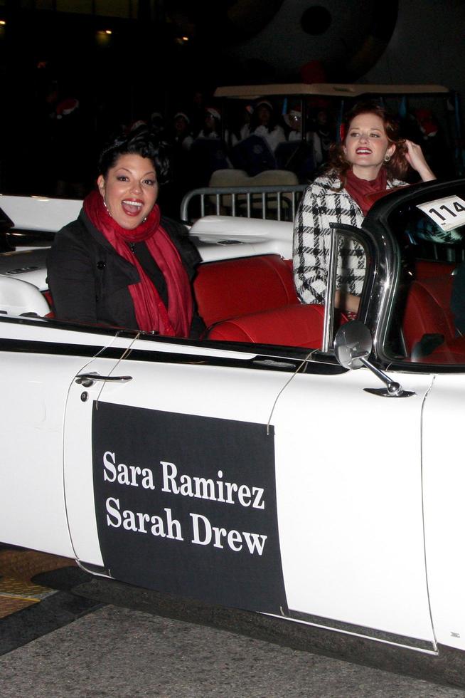 LOS ANGELES, NOV 28 -  Sara Ramirez, Sarah Drew arrives at the 2010 Hollywood Christmas Parade at Hollywood Boulevard on November 28, 2010 in Los Angeles, CA photo