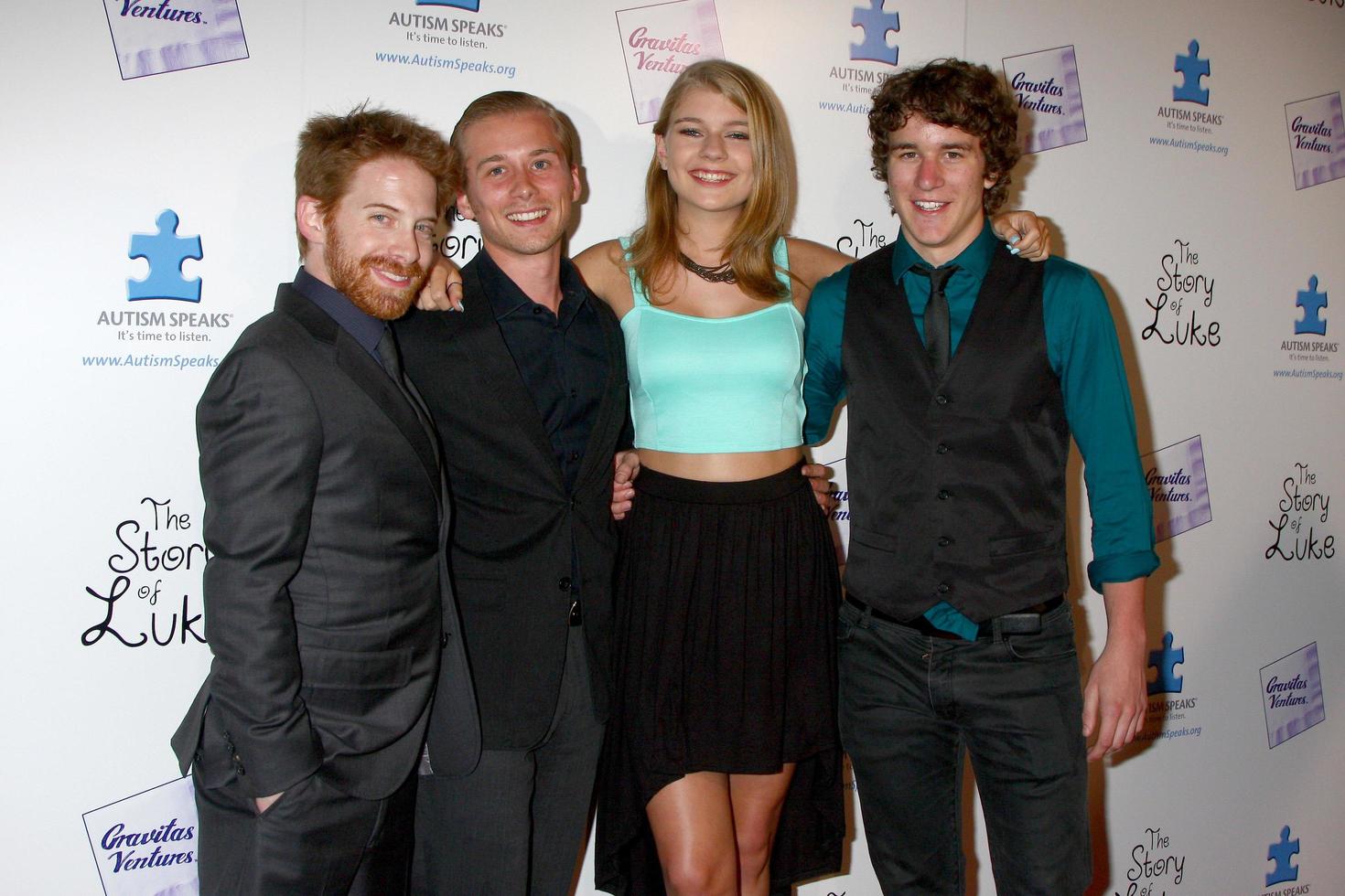 LOS ANGELES, APR 2 -  Seth Green, Lou Taylor Pucci, Mackenzie Munro, Tyler Stentiford arrives at The Story Of Luke Los Angeles Premiere at the Music Hall Theater on April 2, 2013 in Beverly Hills, CA photo