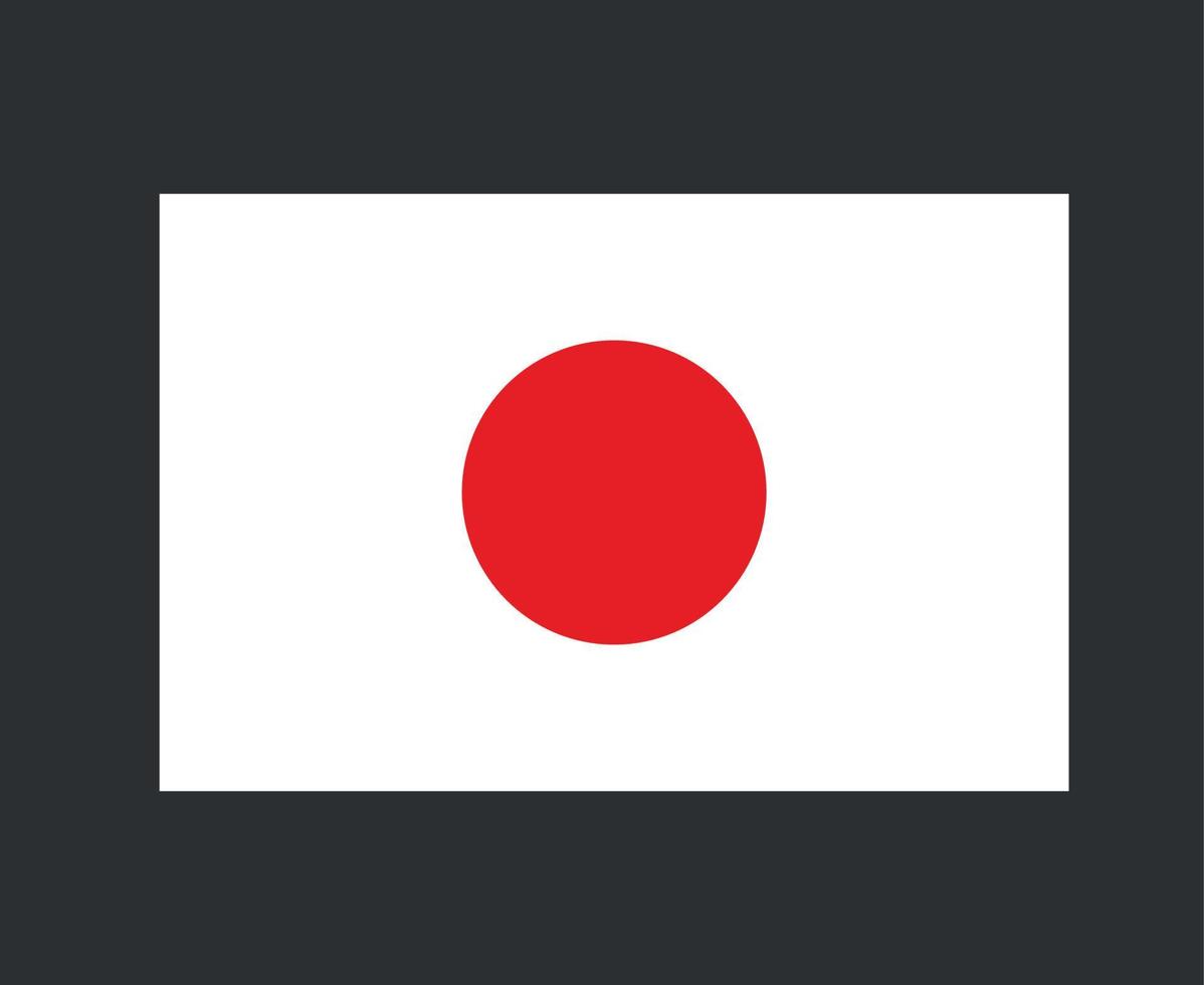 japón bandera nacional asia emblema símbolo icono vector ilustración diseño abstracto elemento