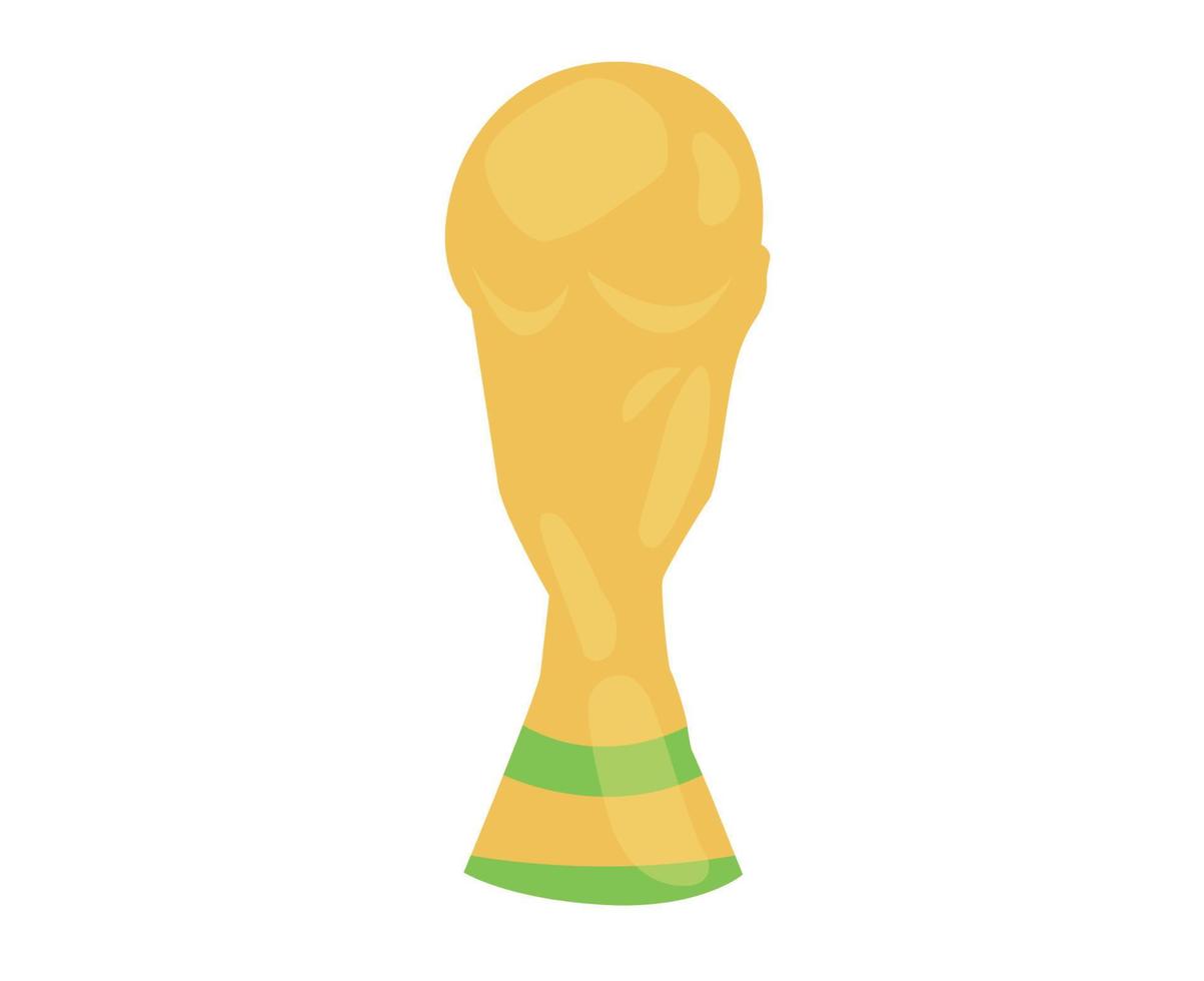 Fifa World Cup Trophy Gold Mondial Champion Symbol Design Vector Abstract Illustration