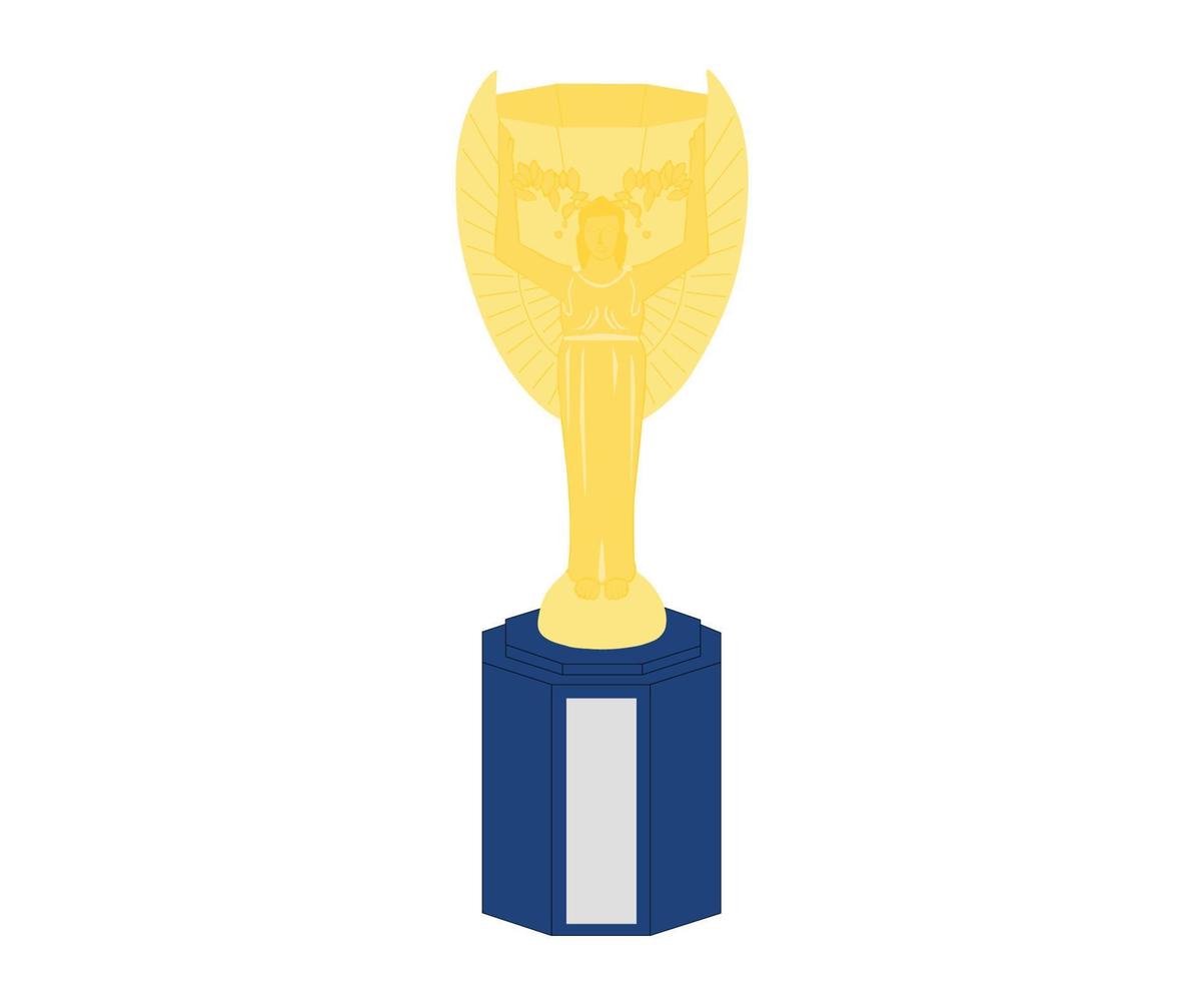 Trophy Fifa World Cup Mondial Champion Old Symbol Gold Design Vector Abstract Illustration