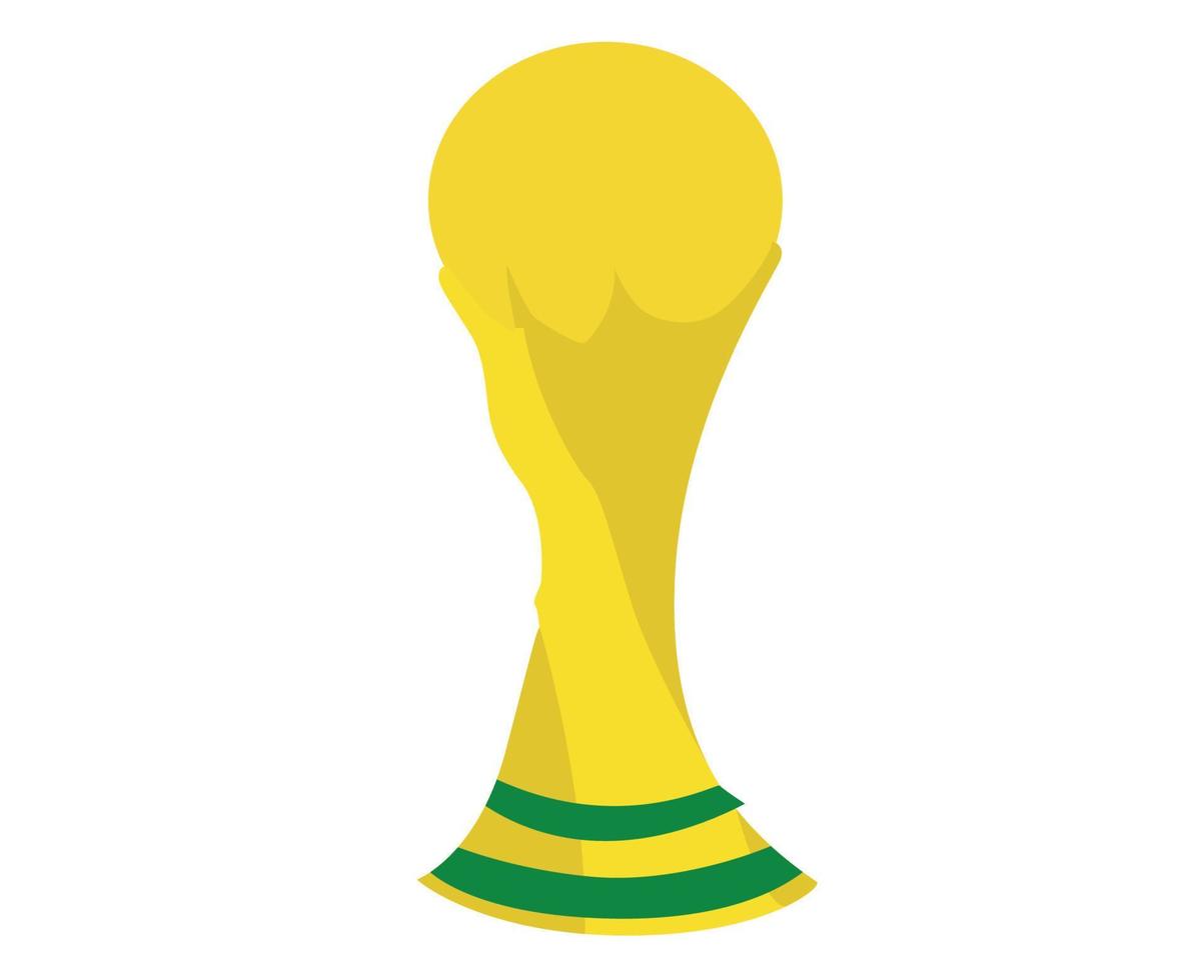 Trophy Fifa World Cup Logo Symbol Mondial Champion Gold Design Vector Abstract