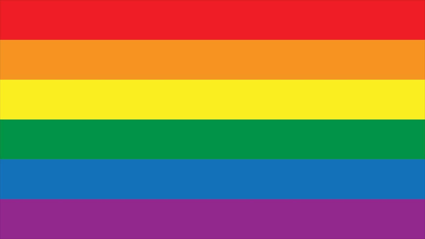 Rainbow pride flag of LGBT organization. Lesbian, gay, bisexual, transgender flag - Vector