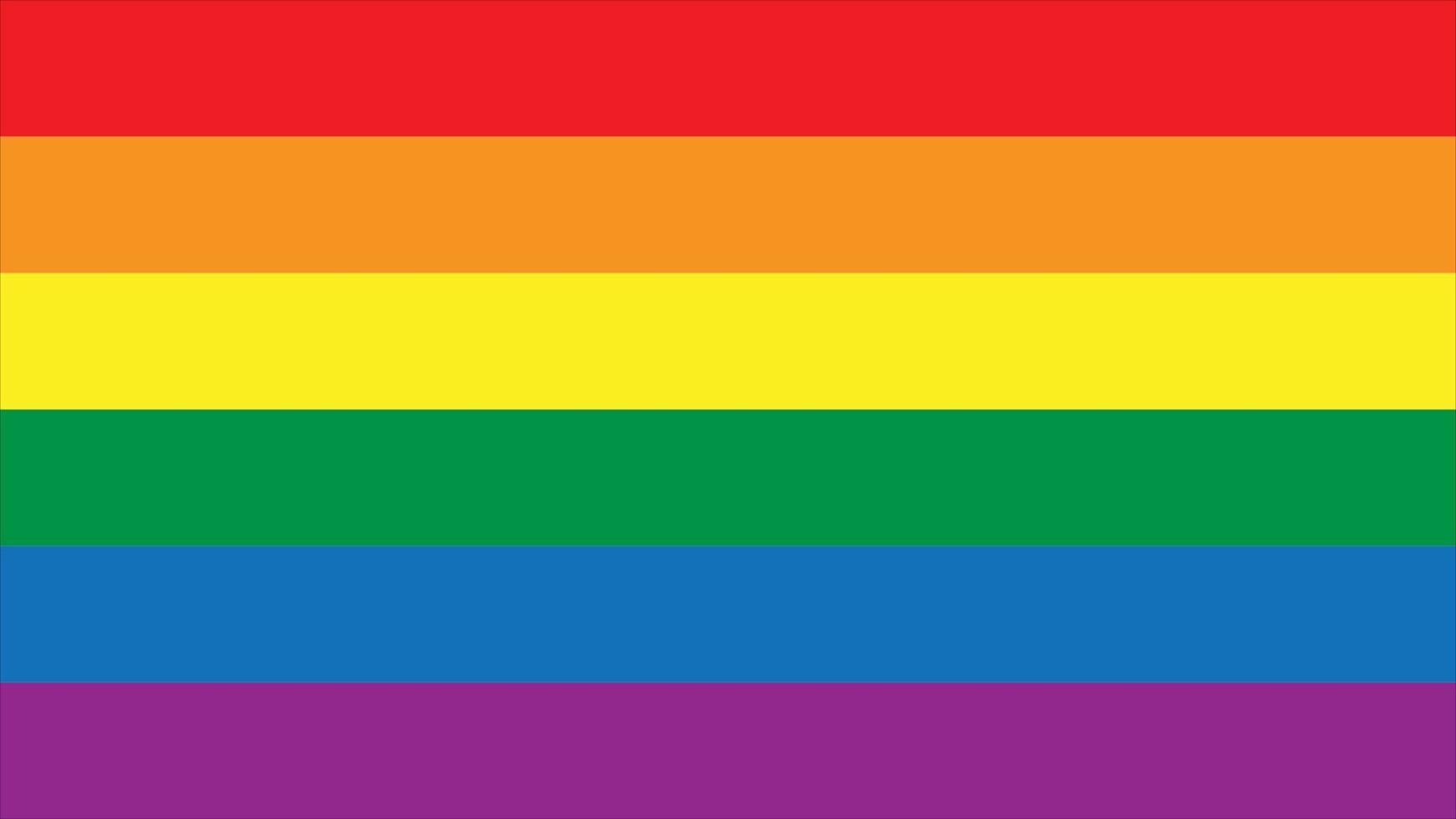 bandera del orgullo del arco iris de la organización lgbt. bandera lesbiana, gay, bisexual, transgénero - vector