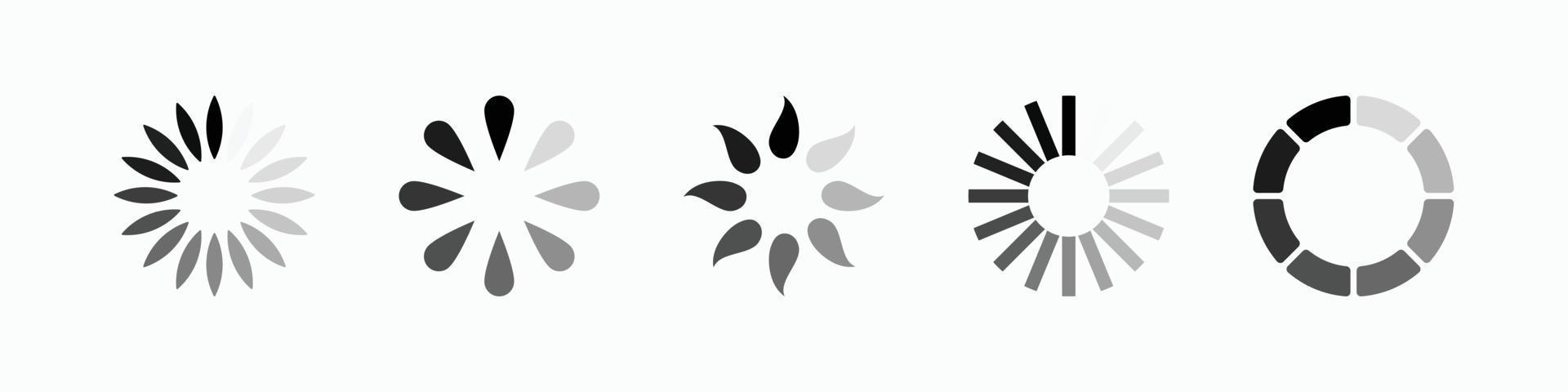 Set of loading symbol. 8785727 Vector Art at Vecteezy