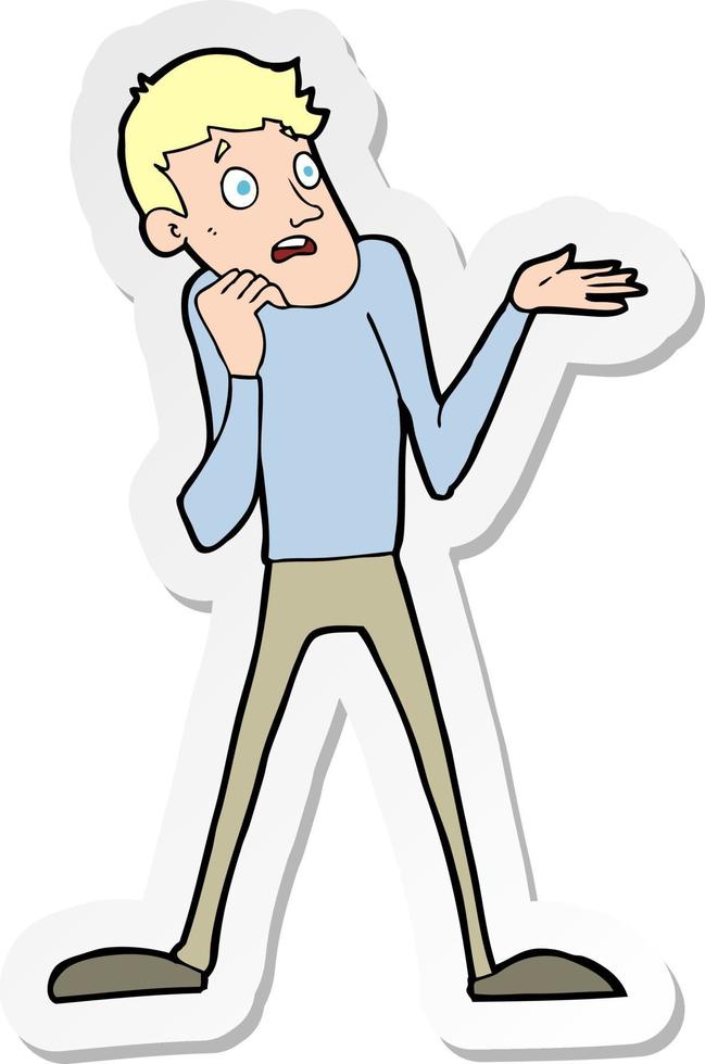 sticker of a cartoon nervous man 8785824 Vector Art at Vecteezy sticker of a cartoon nervous man 8785824 Vector Art at Vecteezy
