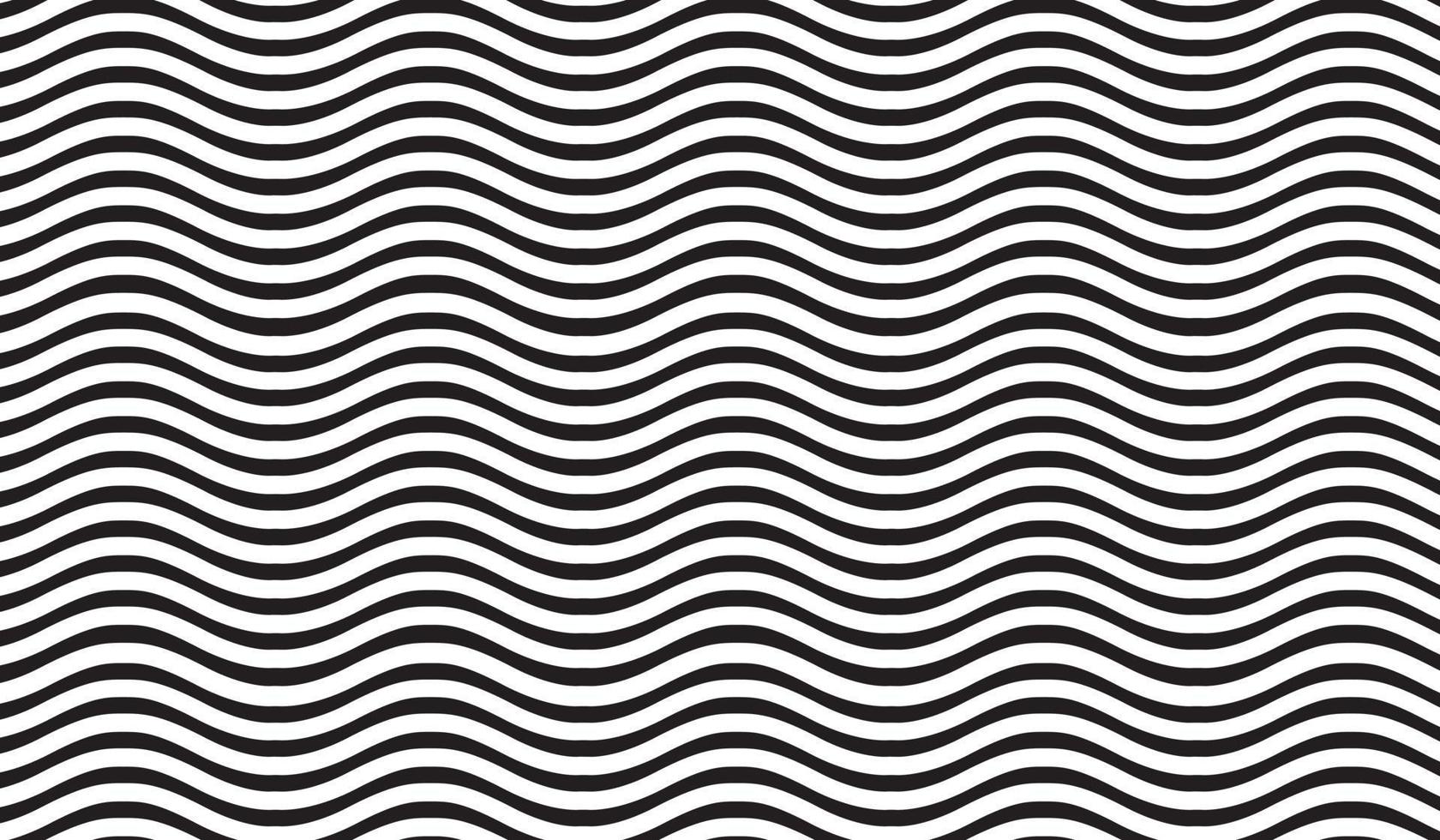 Abstract wavy, waving, billowy and undulating lines, stripes. Squiggly, squiggle lines with twist effect. Abstract black and white, monochrome, grayscale pattern, background, backdrop and texture vector