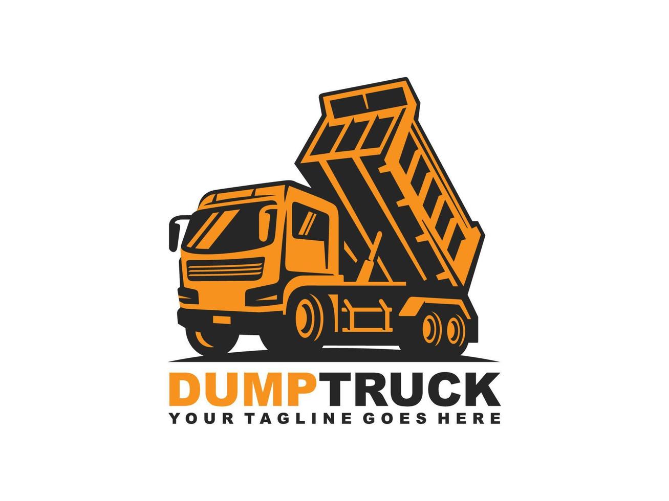 Dump truck logo design vector