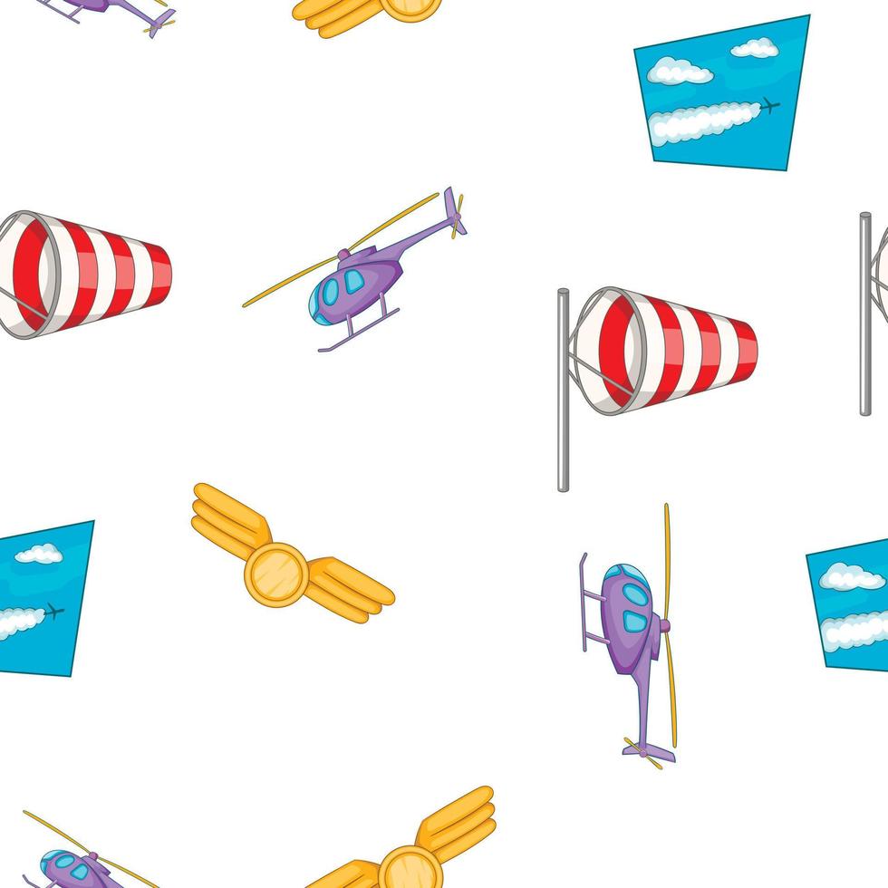Flying vehicles pattern, cartoon style vector