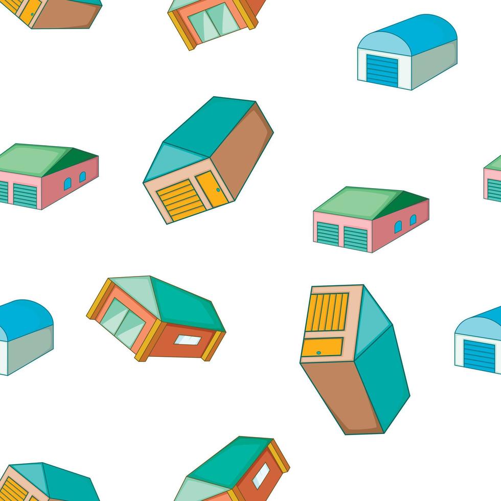 Garage pattern, cartoon style vector
