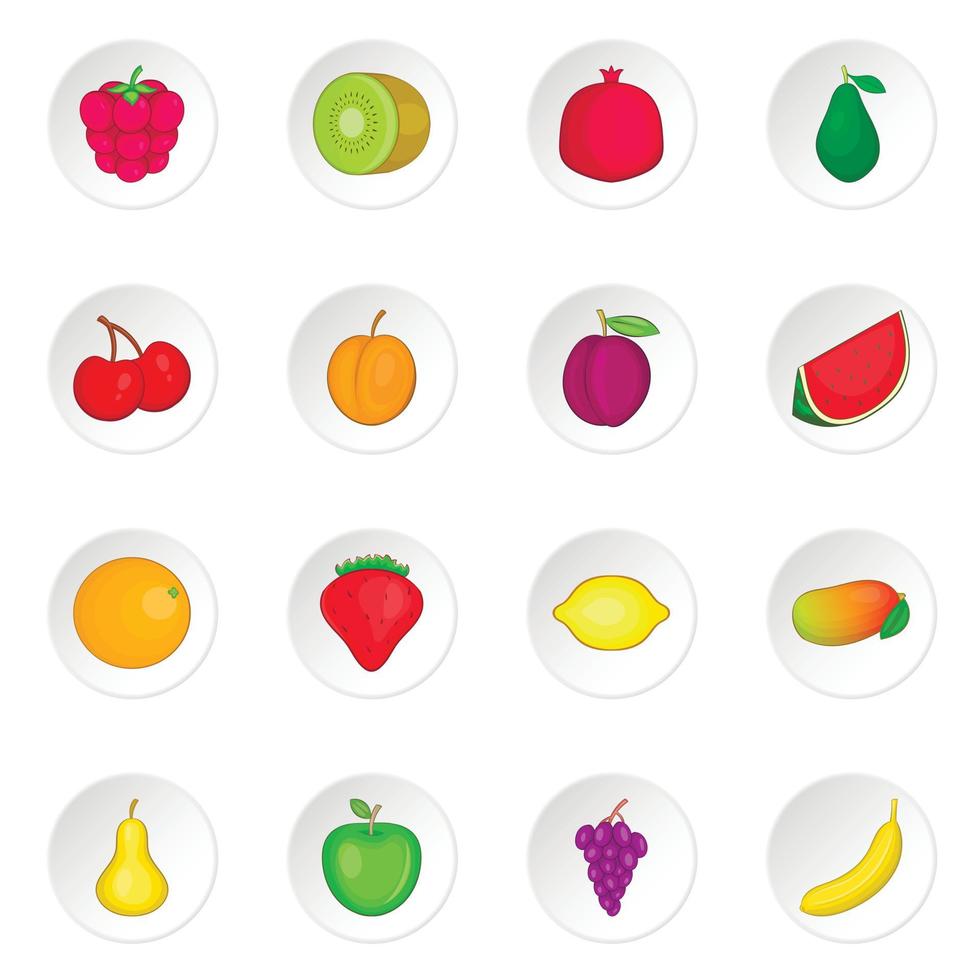 conjunto de iconos de frutas vector