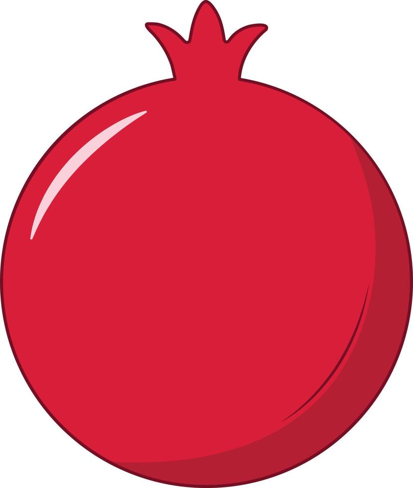 An Isolated and Fresh Pomegranate Vector Illustration