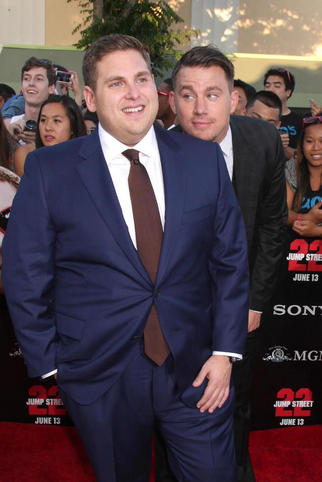 LOS ANGELES, JUN 10 -  Jonah Hill, Channing Tatum at the 22 Jump Street Premiere at Village Theater on June 10, 2014 in Westwood, CA photo