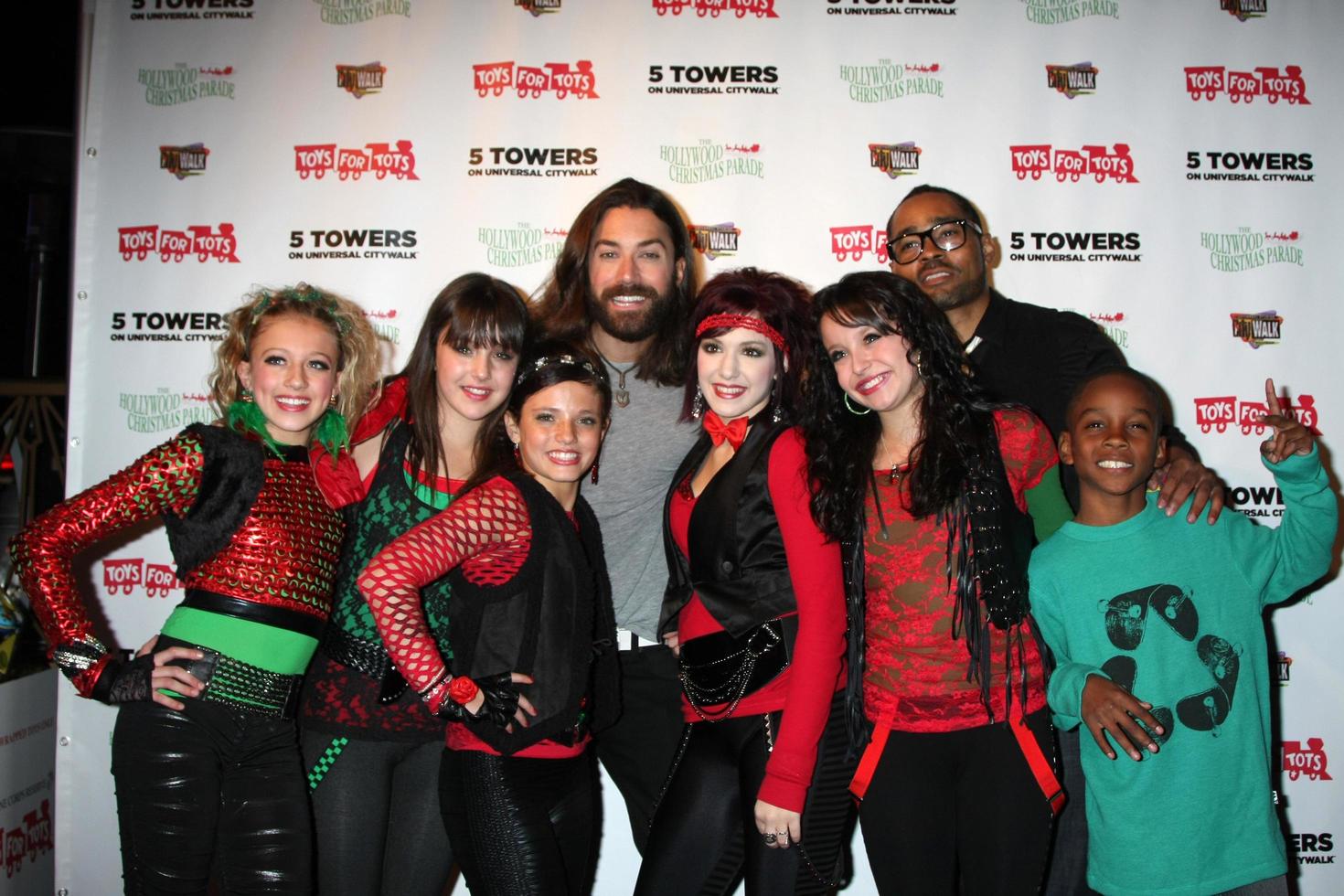 LOS ANGELES, NOV 22 -  Ace Young, backup dancers at the 2011 Hollywood Christmas Parade Concert at Universal Citywalk on November 22, 2011 in Los Angeles, CA photo
