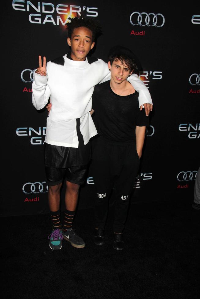 LOS ANGELES, OCT 28 -  Jaden Smith, Moises Arias at the Ender s Game Los Angeles Premiere at TCL Chinese Theater on October 28, 2013 in Los Angeles, CA photo