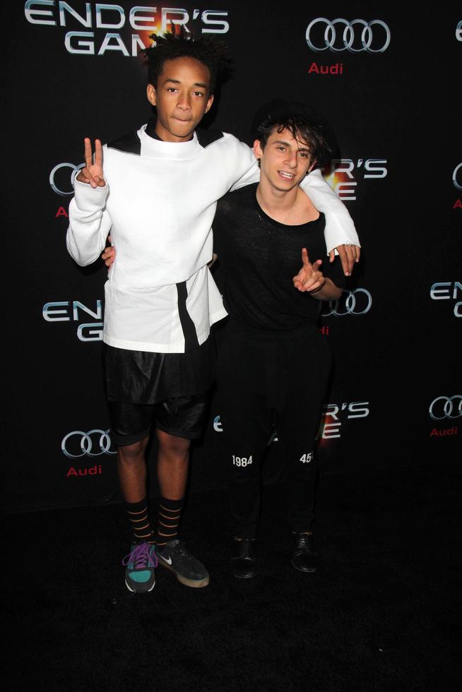 LOS ANGELES, OCT 28 -  Jaden Smith, Moises Arias at the Ender s Game Los Angeles Premiere at TCL Chinese Theater on October 28, 2013 in Los Angeles, CA photo