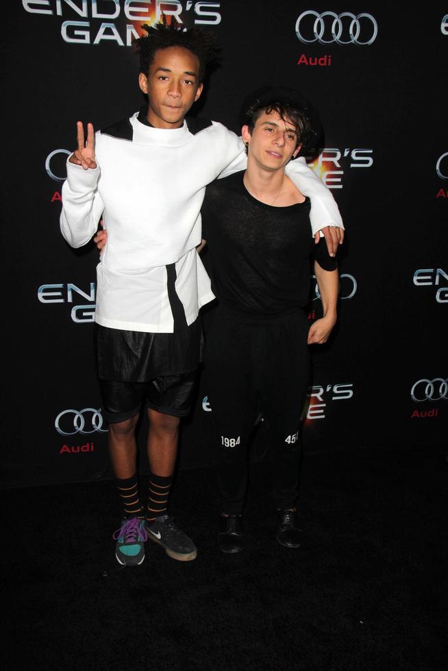 LOS ANGELES, OCT 28 -  Jaden Smith, Moises Arias at the Ender s Game Los Angeles Premiere at TCL Chinese Theater on October 28, 2013 in Los Angeles, CA photo