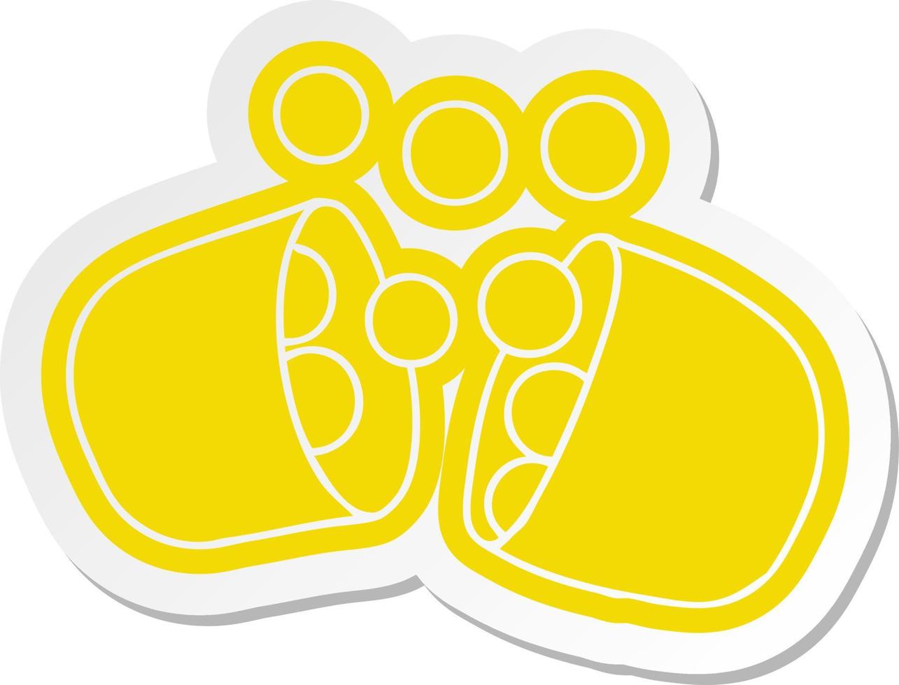 cartoon sticker of opened medicine tablet vector