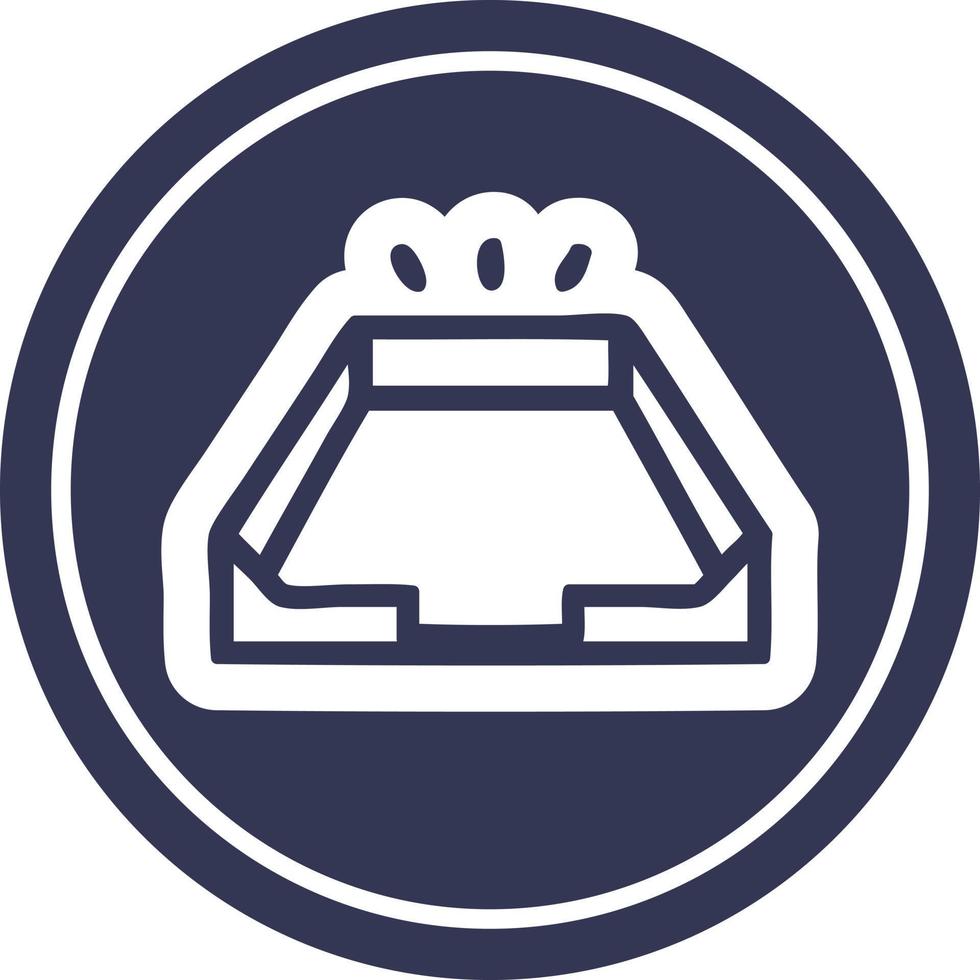 empty in tray circular icon vector